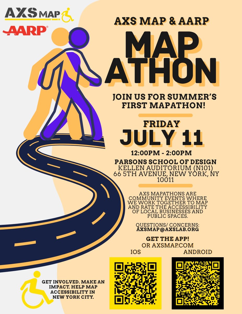 AXS Map and AARP Mapathon event flyer.
